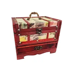 DAYOSHOP - Cofre Baul Tocador Espejo Vintange Eiffel Paris Joyero