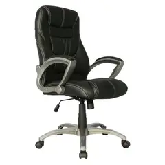 GENERICO - SILLA VERONA BASE NYLON ASIENTO Y ESPALDA EN CUERO SINTETICO NEGRO