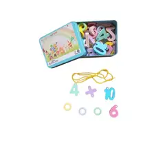 JUGANDO Y EDUCANDO - Números Para Enhebrar En Madera Juego Didáctico Niños Niñas