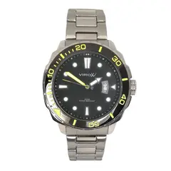 VIROX - RELOJ DE ACERO HOMBRE AMARILLO CON INDICADORES LUMINISCENTES