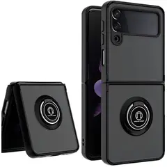 GENERICO - Funda Estuche Anti Golpes Mate Compatible Samsung Z Flip 4 Negro