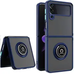GENERICO - Funda Estuche Anti Golpes Mate Compatible Samsung Z Flip 4 Azul