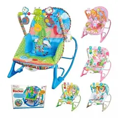 GENERICO - Silla Vibradora Y Mecedora Musical Para Bebés Y Niños Azul
