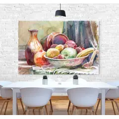 TAYRONA STORE - Cuadro En Lienzo Para Comedor Bodegon 061 70x50cm