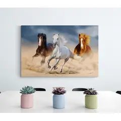 TAYRONA STORE - Cuadro En Lienzo Para Comedor Caballos 120 100x70cm