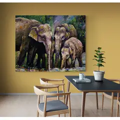 TAYRONA STORE - Cuadro En Lienzo Para Comedor Elefante 083 150x120cm