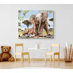TAYRONA STORE - Cuadro En Lienzo Para Comedor Elefante 101 50x40cm
