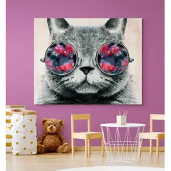 TAYRONA STORE - Cuadro En Lienzo Para Comedor Gato 181 100x135cm