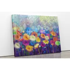 TAYRONA STORE - Cuadro En Lienzo Para Comedor Pintura Flores 66 125x100cm