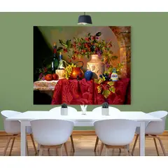 TAYRONA STORE - Cuadro En Lienzo Para Comedor Bodegon 211 50x40cm