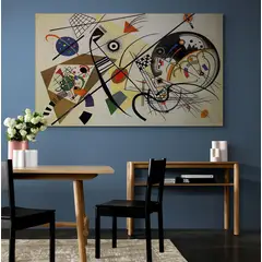 TAYRONA STORE - Cuadro Lienzo Para Comedor Estilo Vasili Kandinski 017 150x90cm