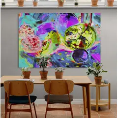 TAYRONA STORE - Cuadro En Lienzo Para Comedor Bodegon Frutas 128 70x50cm