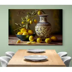 TAYRONA STORE - Cuadro En Lienzo Para Comedor Bodegon Frutas 275 50x35cm