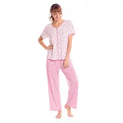 ROMANELLA - Conjunto Pijama de pantalón Hanna abierta con botones