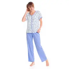 ROMANELLA - Conjunto Pijama de pantalón Hanna abierta con botones