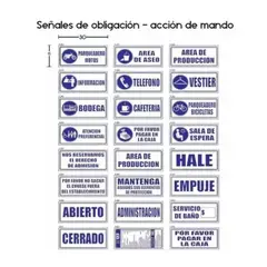 AFM - SEÑALIZACION PLACA MEDIDAS 30*15