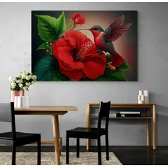 TAYRONA STORE - Cuadro En Lienzo Para Comedor Colibri 136 120x80cm