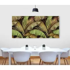TAYRONA STORE - Cuadro En Lienzo Para Comedor Hojas 069 90x40cm