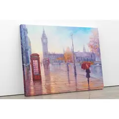 TAYRONA STORE - Cuadro En Lienzo Para Comedor Pintura London 10 50x40cm