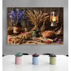 TAYRONA STORE - Cuadro En Lienzo Para Comedor Bodegon 210 70x50cm