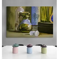 TAYRONA STORE - Cuadro En Lienzo Para Comedor Bodegon Botellas 191 150x100cm