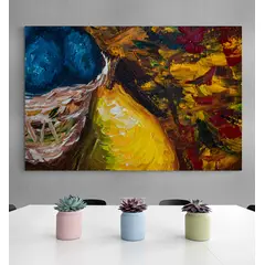 TAYRONA STORE - Cuadro En Lienzo Para Comedor Bodegon Frutas 115 100x70cm