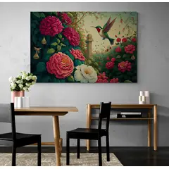 TAYRONA STORE - Cuadro En Lienzo Para Comedor Colibri 134 120x80cm