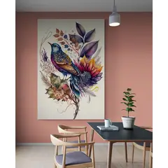 TAYRONA STORE - Cuadro En Lienzo Para Comedor Pintura Pajaros 006 50x70cm