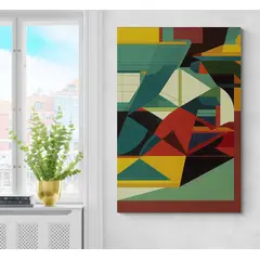 TAYRONA STORE - Cuadro Lienzo Para Comedor Abstracto Colores 321 100x150cm