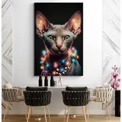 TAYRONA STORE - Cuadro En Lienzo Para Comedor Gatos 342 100x150cm