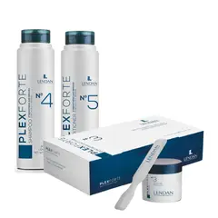 GENERICO - Kit Shampoo Acondicionador y Ampolletas x6 Lendan Plex Forte