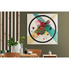 TAYRONA STORE - Cuadro Lienzo Para Comedor Estilo Vasili Kandinski 013 90x90cm