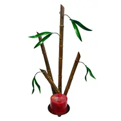 AMAPOLA DISEÑO - Aplique de pared Candelabro Bambú