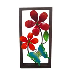 AMAPOLA DISEÑO - Cuadro en metal mini con flores