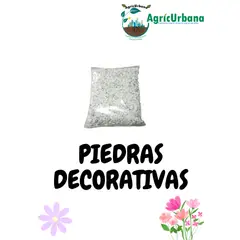 GENERICO - Piedras Decorativas Plantas Materas Macetas Color Blanca