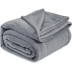 SIRENITAS - Cobija térmica 190 x 2m Cama Semidoble Sofá Pie de cama Gris oscuro