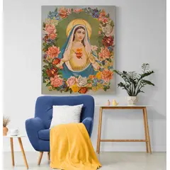 TAYRONA STORE - Cuadro En Lienzo Religioso Virgen Maria 021 75x90cm