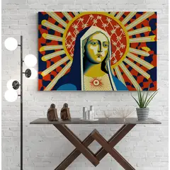TAYRONA STORE - Cuadro En Lienzo Religioso Virgen Maria 080 50x35cm