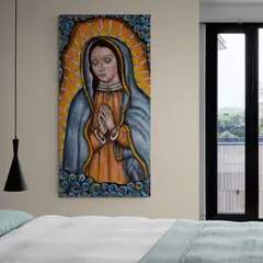 TAYRONA STORE - Cuadro En Lienzo Religioso Virgen De Guadalupe 006 60x120cm