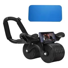 GENERICO - Rueda Abdominal Abs Rebote Automático Soporte Codos Negra