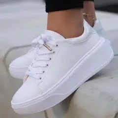 EVEGONZ - Tenis Blanco Mujer Zapato Casual Informal Calzado Confortable