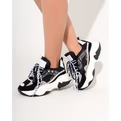 EVEGONZ - Tenis Deportivos Calzado Informal Zapatos Negros Urban de Moda