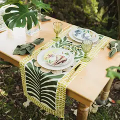 ABITA HOME DECO - Camino de Mesa Antifluidos Jungla 200 x 42 cm