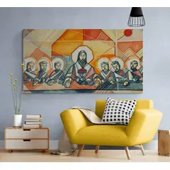 TAYRONA STORE - Cuadro En Lienzo Religioso Ultima Cena 162 110x60cm