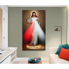 TAYRONA STORE - Cuadro Lienzo Religion Jesus Divina Misericordia 010 40x75cm