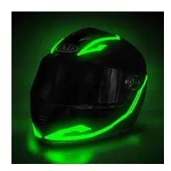 AFM - Tira Luz Led Para Casco Moto Bicicleta Luz Led Casco Verde
