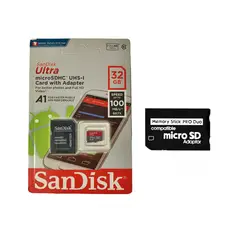 GENERICO - Memoria Micro Sd 32 Gb Sandisk + PRO Duo Nuevo