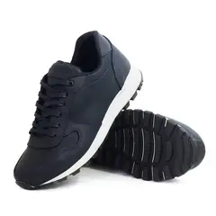 VIAR - Tenis en Cuero Para Hombre Kike Azul