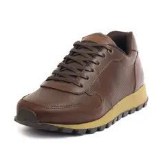 VIAR - Tenis en Cuero Para Hombre Kike Café