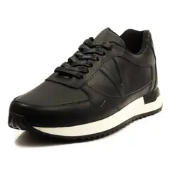 VIAR - Tenis en Cuero Para Hombre Freddy Negro